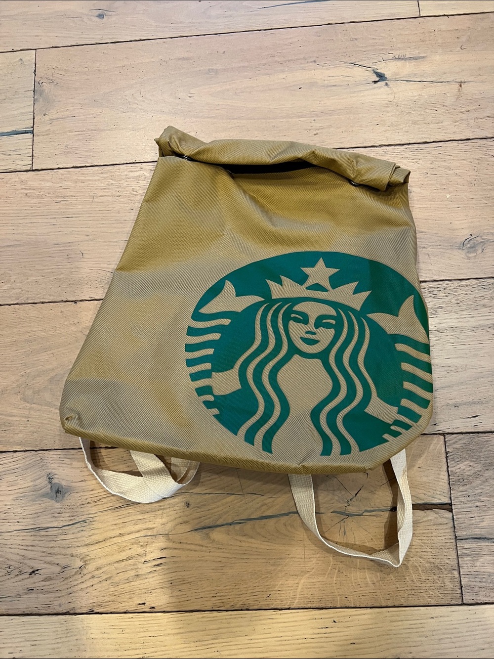Starbucks Olive backpack with Green Siren Logo